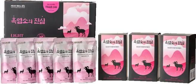 흑염소의 진심 라이트 여성용 함초를 먹인 흑염소 진액 HACCP X 30포, 1개, 80ml, 대길흑염소