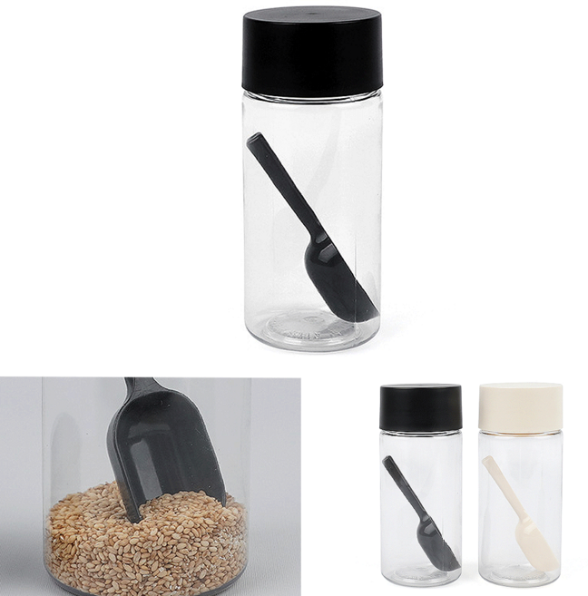 음식점 업소용 스푼 양념통 야외 캠핑 휴대용 조미료 스푼 양념통 380ml, 블랙