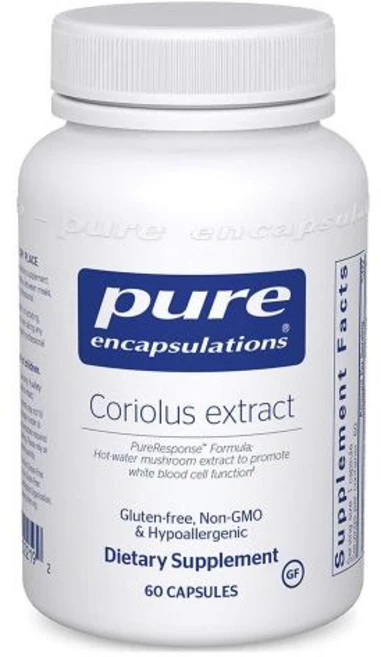 퓨어인캡슐레이션 운지 버섯 추출물 60식물성캡슐 (글루텐프리 NON-GMO) Coriolus Extract, 1개, 60정 - 쿠팡
