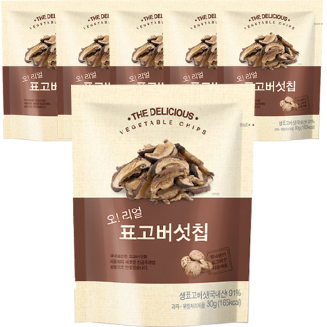 명성식품 오 리얼 표고버섯칩, 30g, 6개
