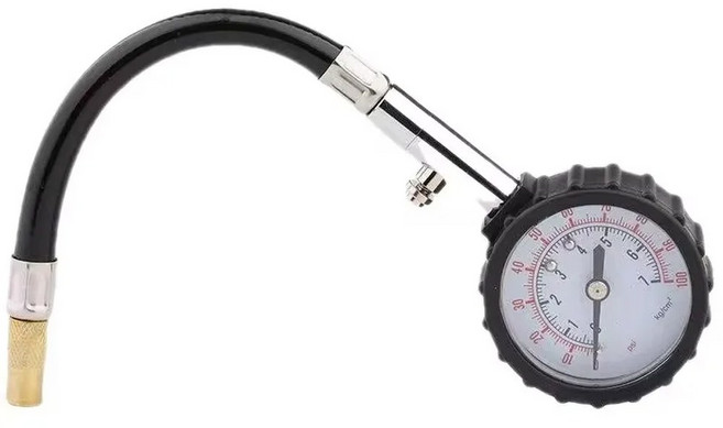 전문가용 100 PSI 타이어 공기압 게이지 고정밀 롱 호스 미터 자동차 트럭 오토바이 에어 펌프 테스터 도구, 1 Pc