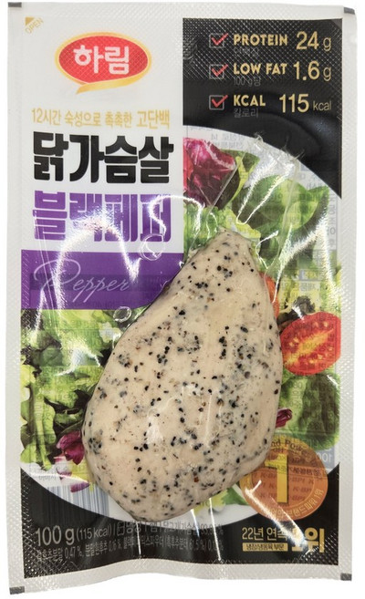 하림 닭가슴살 블랙페퍼, 100g, 14개