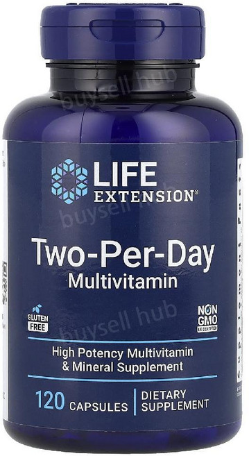 라이프 익스텐션 투 퍼 데이 종합비타민 V2 캡슐 120정, 1개