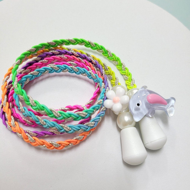 수빠마 레인보우 수제 수경끈 수경 스트랩 수끈, 은사 레인보우 돌고래형, 1개