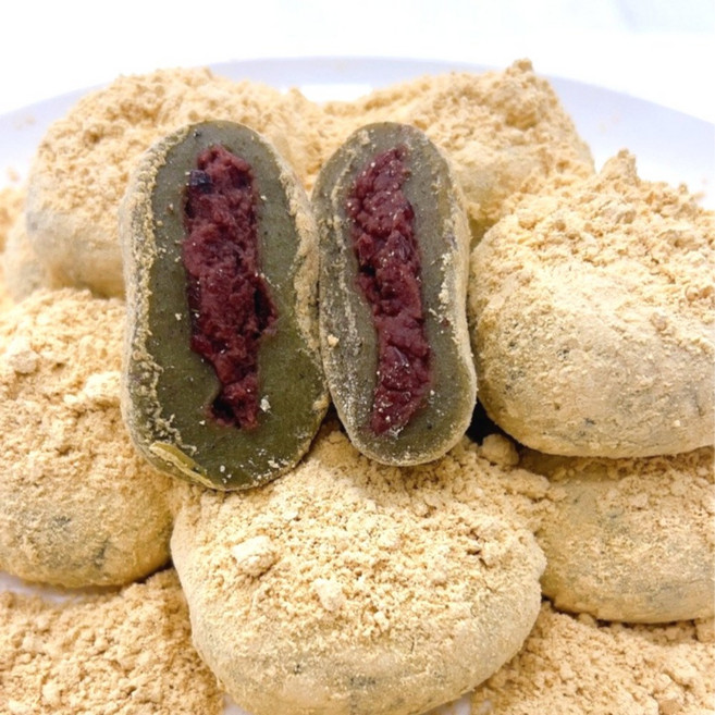 [이든미] 개별포장 콩쑥개떡 60g x30알 /굳지않는 떡 진한 쑥향과 고소한 콩가루 부드러운 통팥앙금, 30개