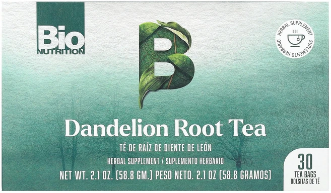 Bio Nutrition 민들레 뿌리차 카페인 무함유 티백 30개 58.8g(2.1온스), 58.8g, 1개 - 쿠팡