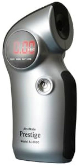 교체 가능한 사전 보정 센서 높은 정확도 보정 필요 없음 가정 업무 또는 이벤트에 이상적인 AlcoMate Prestige AL6000 음주 측정기 u2013 전문 휴대용, Silver, 1