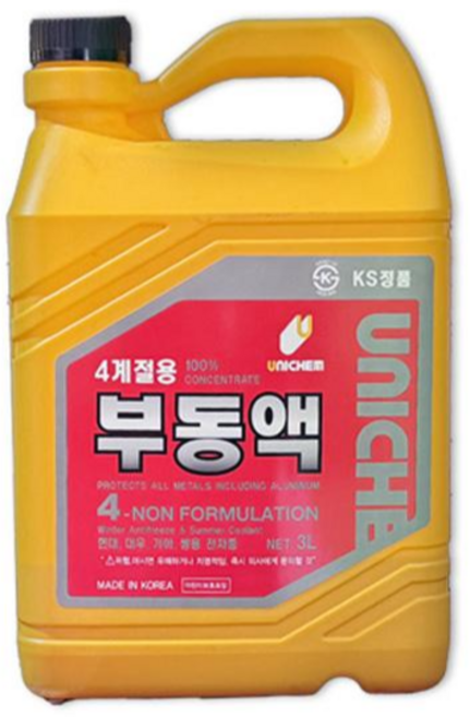유니켐 사계절 부동액 레드, 1개, 3L