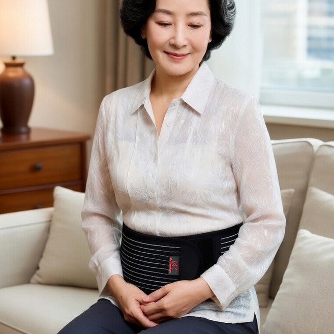 닥터코어런 블랙 시니어벨트 레벨1 요통완화 허리보호대 의료용복대, 검정, 1개