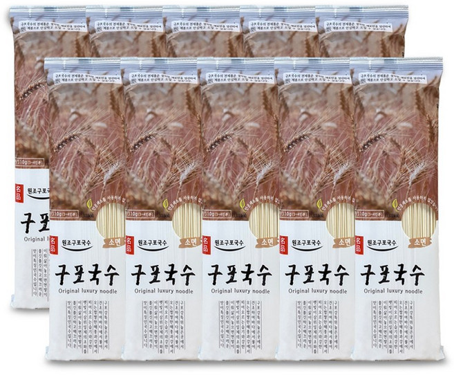 구포국수 소면310g 오색국수 중면 비빔국수 콩국수, 1개, 3.1kg