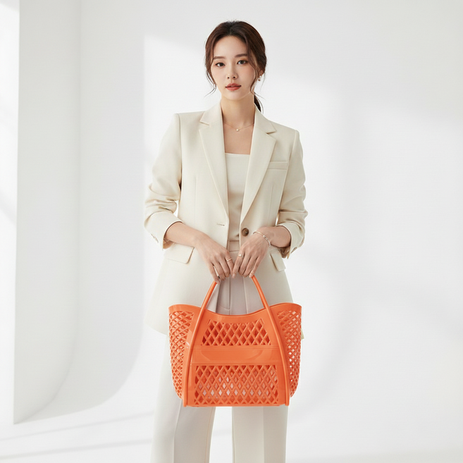 블랙장미 젤리백 수영가방 대용량 목욕바구니