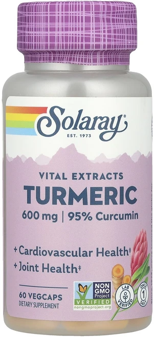 정말좋습니다 Solaray 필수 추출물 강황 600mg 베지 캡슐 60정 빠르게배송해드릴게요, 1개 - 쿠팡