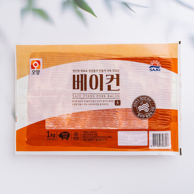 사조오양 삼겹베이컨 슬라이스 1kg 냉동, 1개