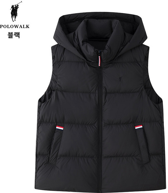 POLOWALK 폴로 여성 오리털 베스트 패딩 조끼 후드집업 겨울 점퍼