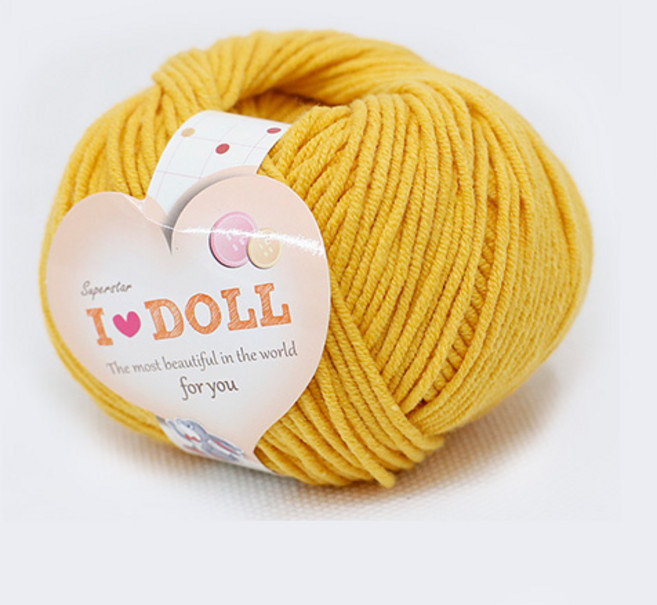 [앵콜스] (10+1)아이돌(낱볼) 인형실 소품실 면사 뜨개실 털실, 05 꿀벌노랑, 1개