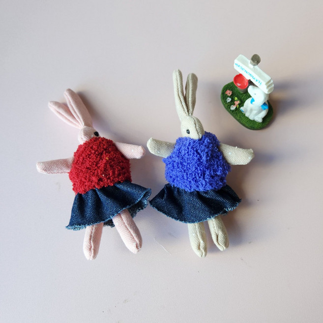국산 핸드메이드 나나 토끼 브로치 옷핀 브로치 브로찌 브롯지 Brooch