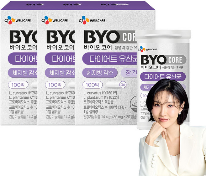 BYO 다이어트 유산균, 30정, 3개