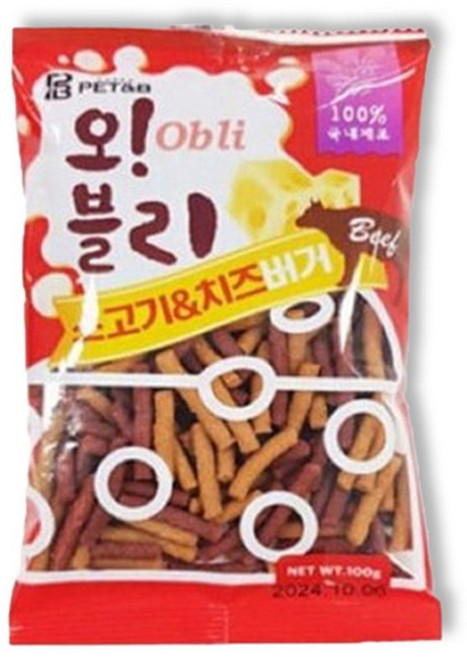 오블리 소고기n치즈버거100g, 소고기&치즈, 100g, 1개