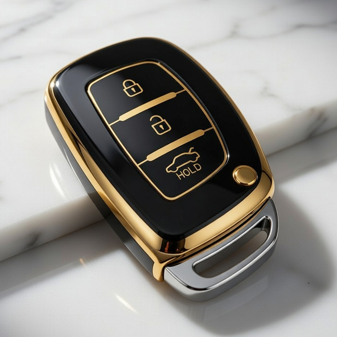 1+1 현대 투싼 ix 엑센트 아반떼 호환 차 키케이스 스마트 TPU 키커버 리모컨, A1_TA28_3버튼, 화이트+화이트