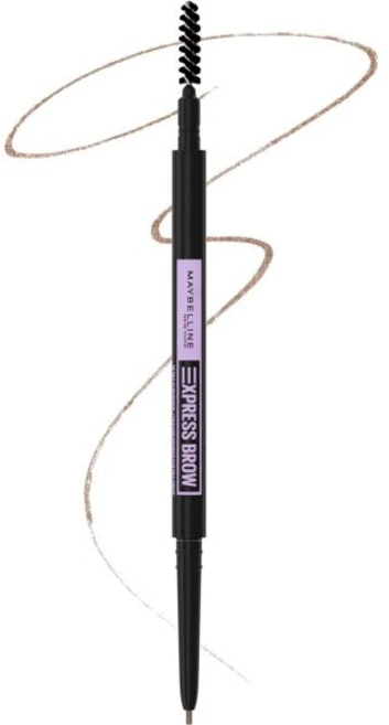 MAYBELLINE 메이블린 익스프레스 브로우 울트라 슬림 아이브로우 메이크업 정밀 팁과 스풀리가 있는 펜슬로 정의된 눈썹을 위한 제품 애쉬 브라운 1개입 - 쿠팡