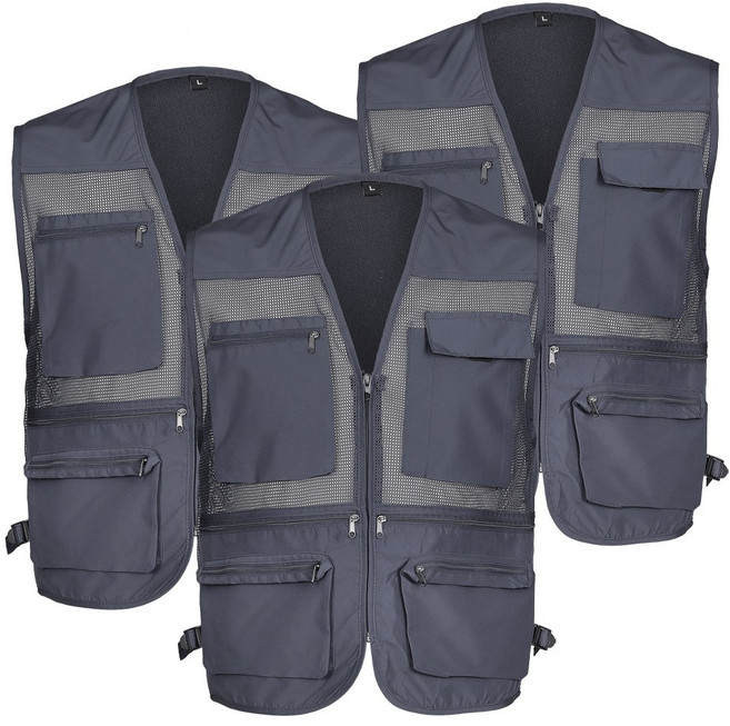 [이지바이] (1+1+1) (120사이즈 보유!!!) 남성 메쉬 조끼_~4XL 빅사이즈까지 사계절 내내 실용만점 작업복 등산복 망사 조끼 포켓 조끼