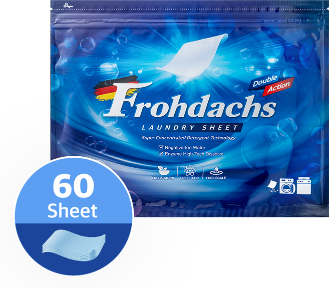 프로닥스 고농축 더블액션 클린코튼향 시트세제, 2개, 30개입