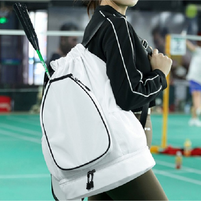 하이브리드백팩 테니스가방 배드민턴가방 스쿼시가방 겸용 라켓가방, 1개, GS002115 포켓스트링백팩 블랙