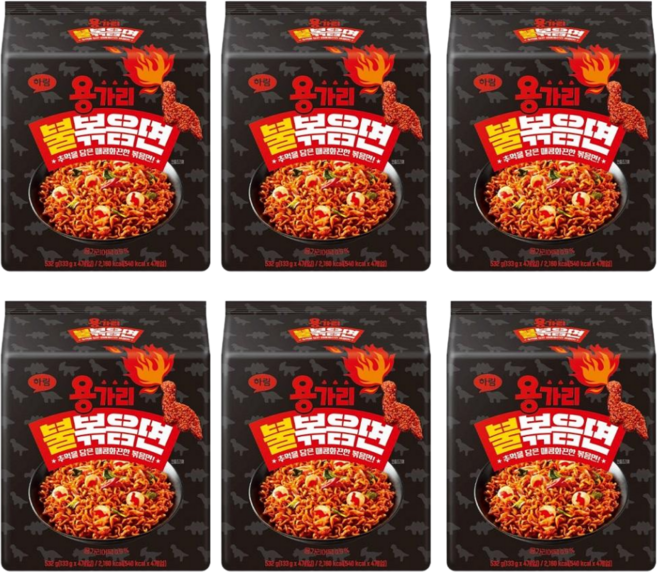 하림 용가리 불 볶음면 133g, 24개