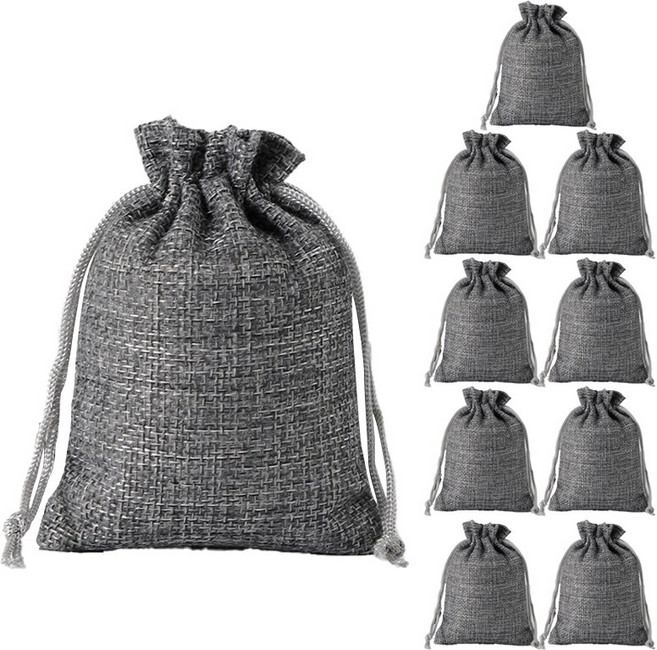 위즈맥스 마 재질 향 주머니, 10개, 그레이