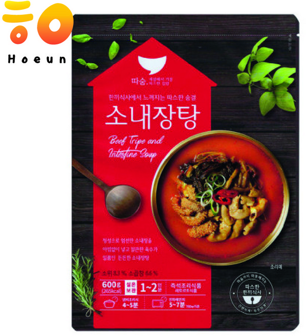 선미식품 따숨 소내장탕 600g, 10개