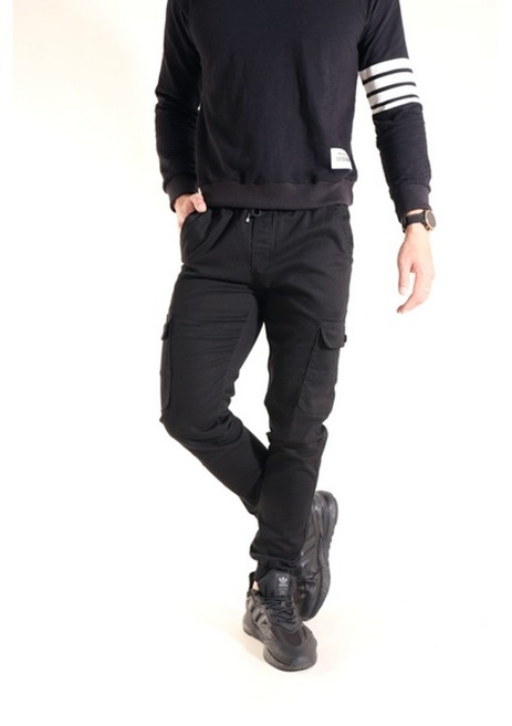 彈力束口工裝褲 顯瘦休閒工作褲