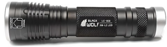 블랙울프 L2 LED 눈부심 방지갓 라이딩 손전등 미니줌 2S, ALL BLACK, 1개