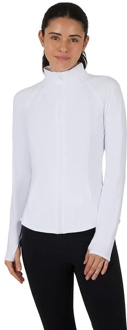 Yogalicious 여성용 울트라 소프트 경량 풀 지퍼 요가 재킷 포켓 포함 화이트 럭스 3XL - 쿠팡