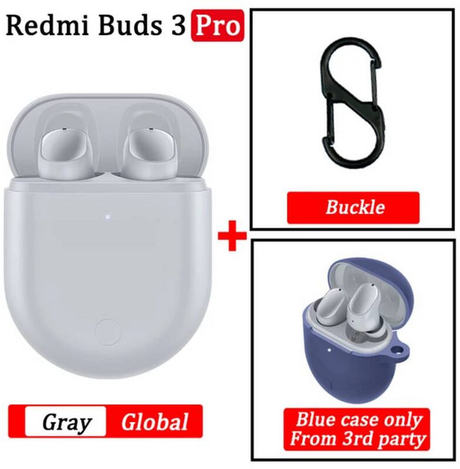 골전도 블루투스 무선 이어폰 샤오미-레드미 버즈 3 프로 에어닷 TWS 레드미 ANC IPX4 K40 노트 10 프로용