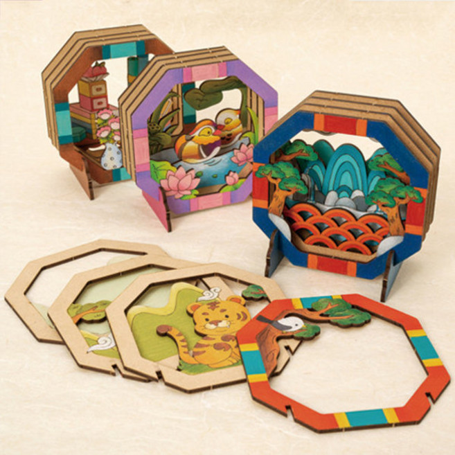 우드 시어터(극장) 민화 팬시우드 / 어린이 DIY, 원앙도