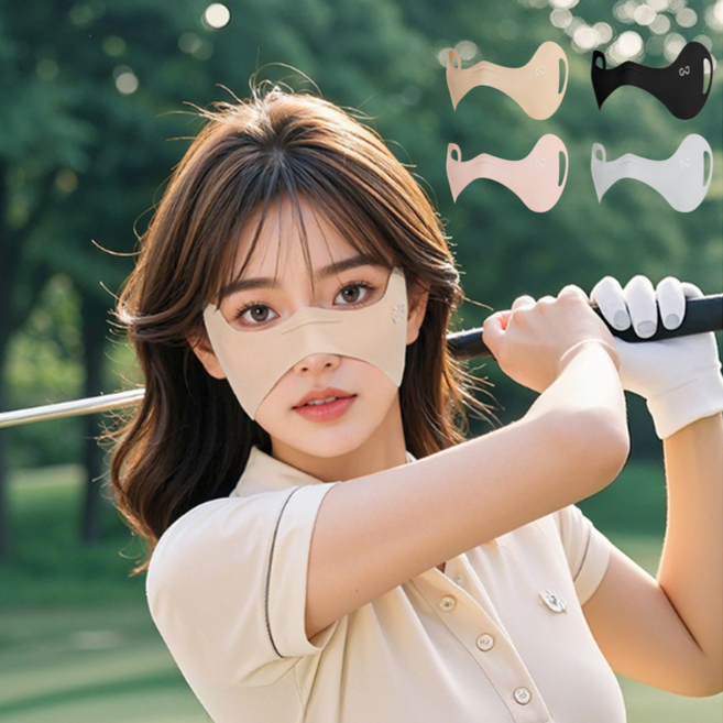 골프 자외선차단 패치 기미패치 얼굴 마스크 썬패치 2p세트, W베이지_2개