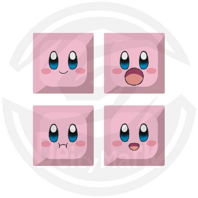 【遊戲】星之卡比 XDA 鍵帽 PBT 機械 鍵盤 吊飾 鑰匙圈 收藏 卡比 Kirby 星カービィ, 1個, 卡比(●O●) (XDA 1顆)
