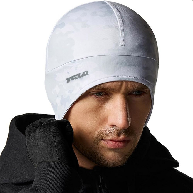 TSLA 남녀 보온 플리스 해골 모자 헬멧 라이너 아래에서 겨울 스키 사이클링 러닝 비니 모자