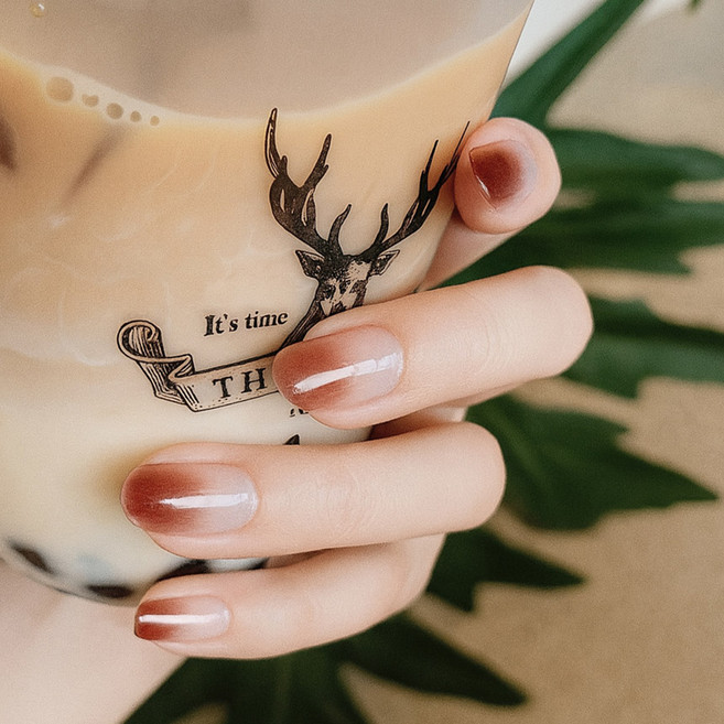 엘씨네일 투명 시럽 네일스티커, 2개, 시럽네일스티커 225. 브라우니틴트107