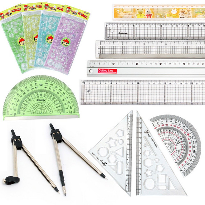 자 제도용품 모음 / 방안자 커팅자 모양자 삼각자 각도기 컴퍼스, 방안자 16cm