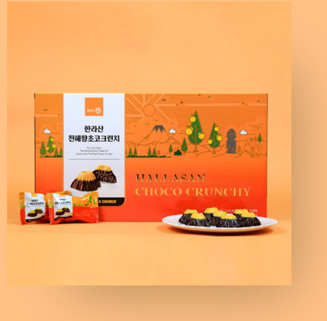 제주도 한라산 천혜향초코크런치 기념품, 24개, 9g