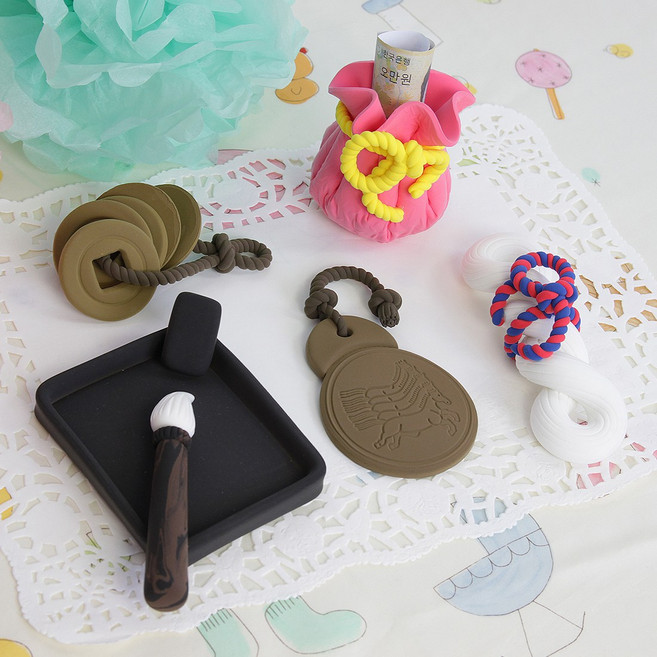 돌잡이용품모음 돌잡이용품 전통돌잡이 돌잡이 셀프돌상, 클레이전통돌잡이용품세트, 1개