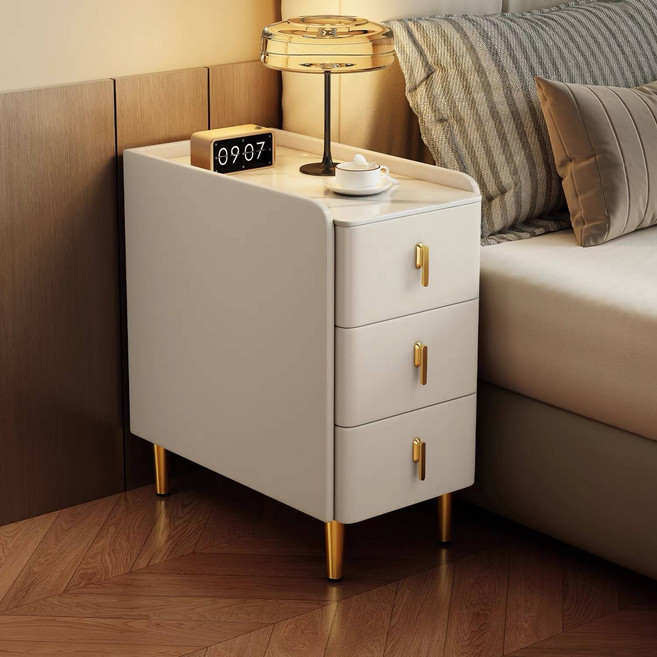 3단 침대 협탁 원목 초슬림 다용도 협탁 서랍장 완제품, 1개, 화이트 30*40*59CM