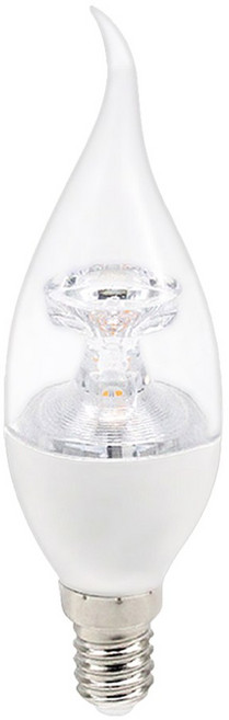 【敬】亮博士 5W E14 LED水晶燈 拉尾尖清蠟燭燈 省電美術燈 展覽燈 吸頂燈燈泡, 黃色的, 1個