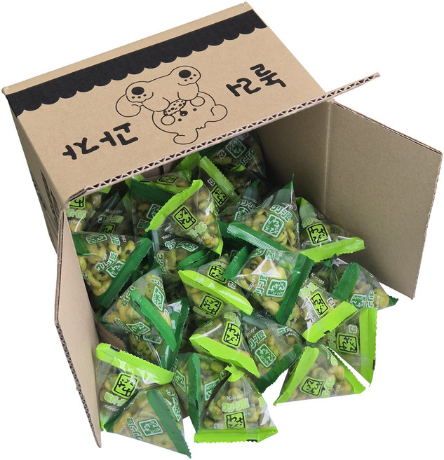 [놀러과자] 카수가이 오부쿠로 와사비맛 마메 대용량 개별포장, 40개, 9.9g