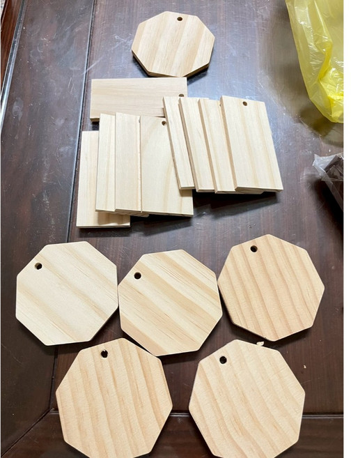 紐西蘭松木 DIY木片 祈福卡吊牌 多形狀空白木質素材