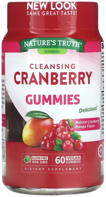 네이처스트루스 클렌징 크랜베리 구미 크랜베리 망고 비건 구미 60개, 1개 - 쿠팡