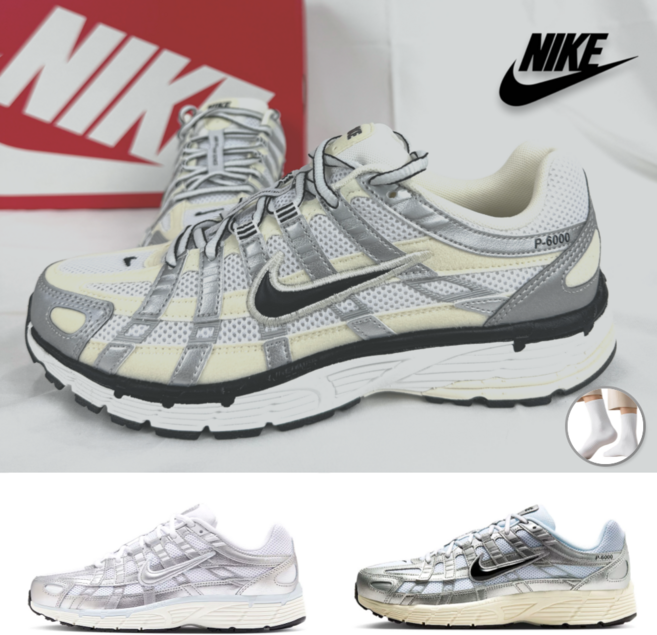 백화점정품 나이키 P6000 운동화 가벼운 쿠션 런닝화 데일리 커플 신발 (트루마씸 양말 증정)