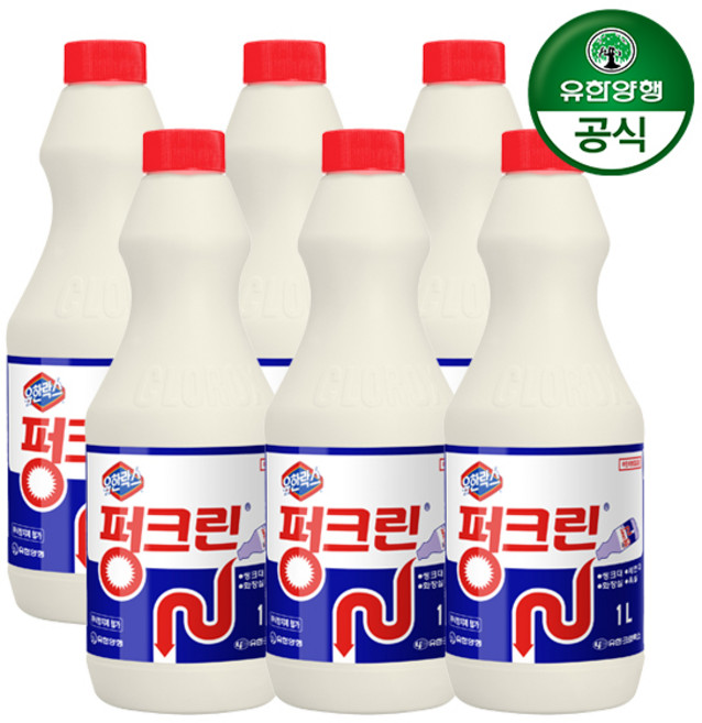 유한락스 [배구관 막힘 용해제] 펑크린 1L, 6개