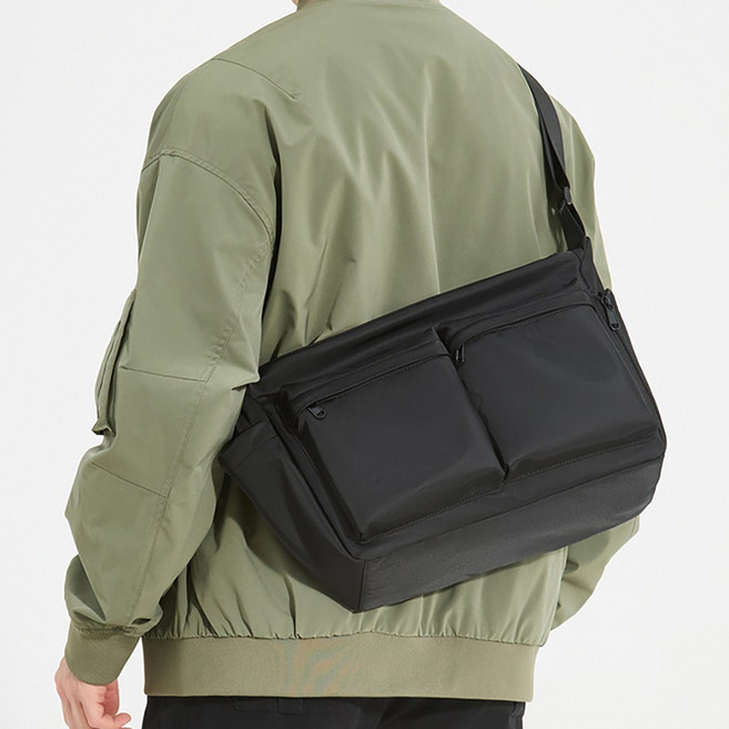 담솜온 멀티 포켓 크로스백 슬링백 남녀공용 여행용 슬링백 방수 담앤드솜